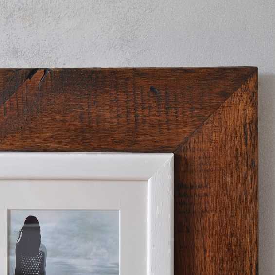 Reclaimed Wooden Four Aperture Photo Frame