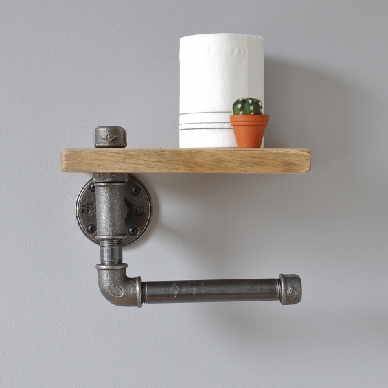Industrial Toilet Roll Holder And Shelf
