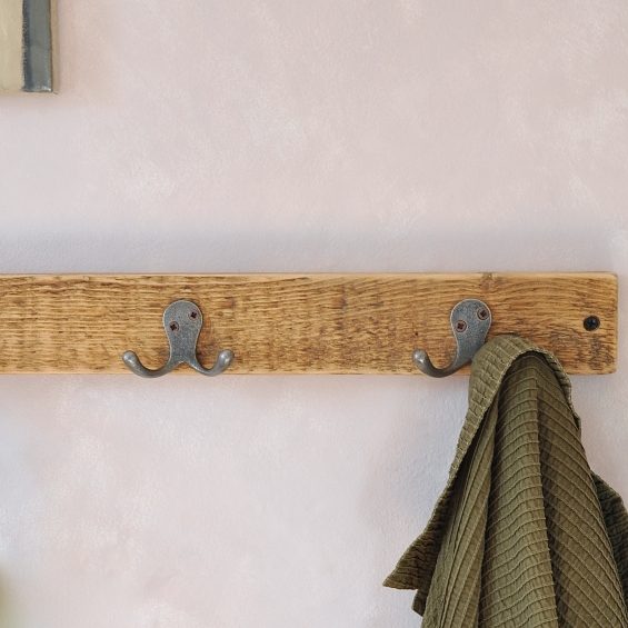 The Florence Reclaimed Wood Double Coat Hook