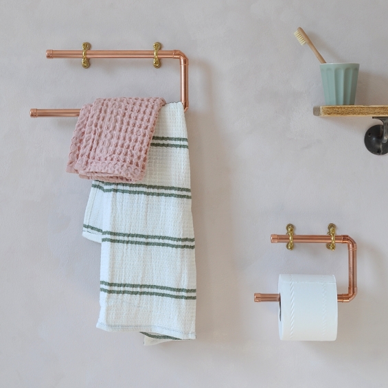 Copper Bathroom Towel Rail