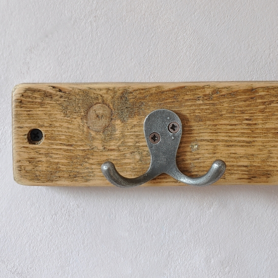 The Florence Reclaimed Wood Double Coat Hook