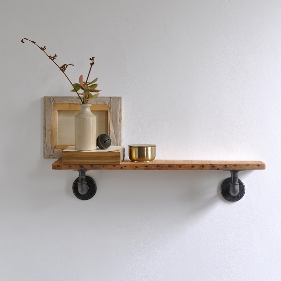 Chalk Farm Reclaimed Industrial Pipe Shelf