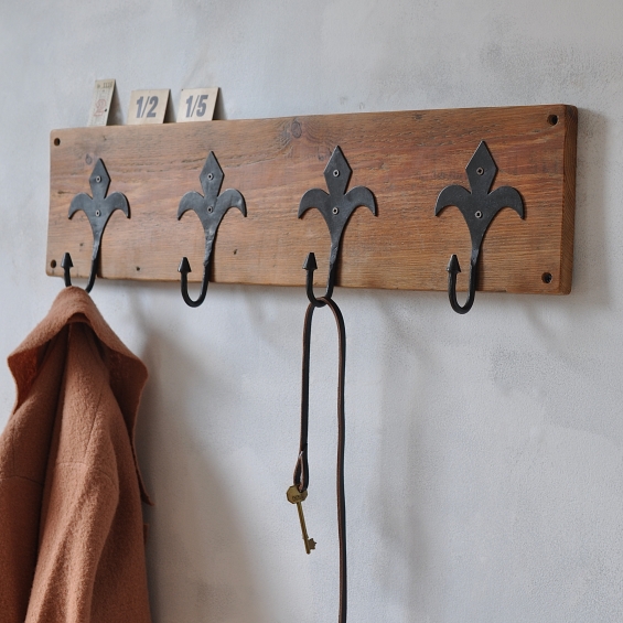 Fleur De Lis Reclaimed Coat Hook