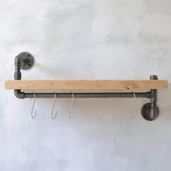 New York Industrial Pipe Shelf