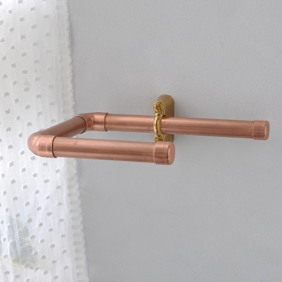 Set Of Industrial Copper Curtain Tie Backs