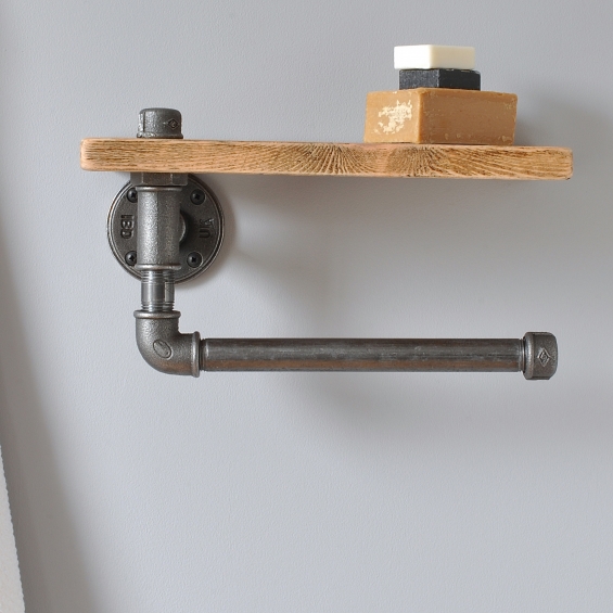 Industrial Towel Rail And Shelf