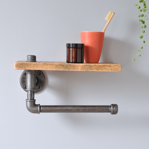 Industrial Towel Rail And Shelf