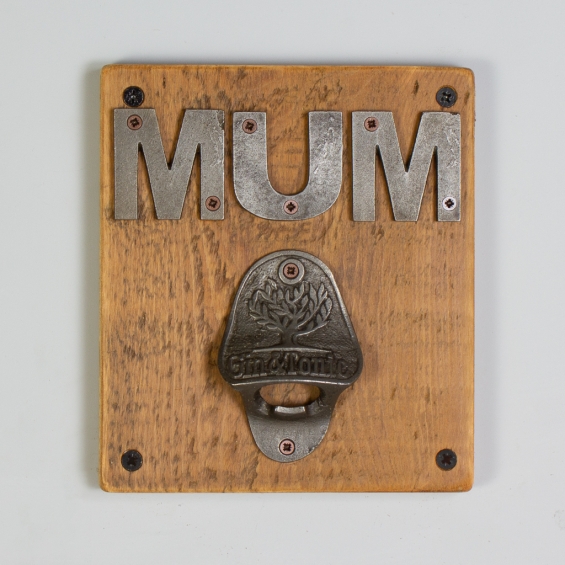 Mum Reclaimed Wood Bottle Opener