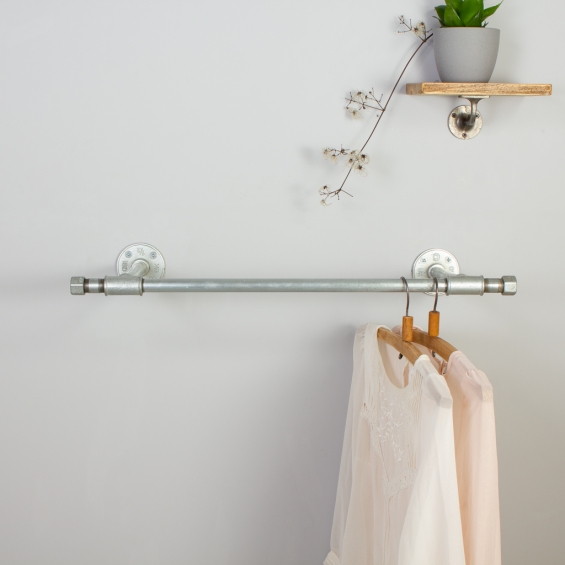 Notting Hill Industrial Clothes Rail Galvanised