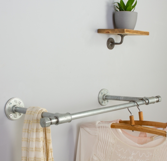 Notting Hill Industrial Clothes Rail Galvanised