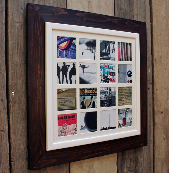 Reclaimed Wooden Multi Aperture 16 Photo Frame 2
