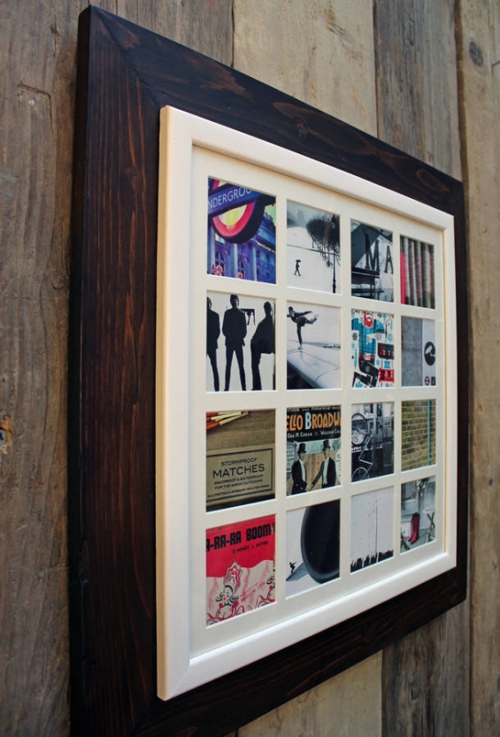 Reclaimed Wooden Multi Aperture 16 Photo Frame 3