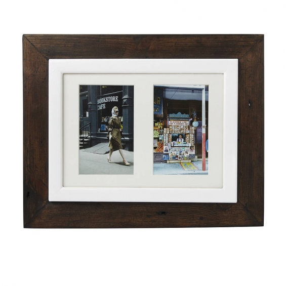 Reclaimed Wooden Multi Aperture Photo Frame