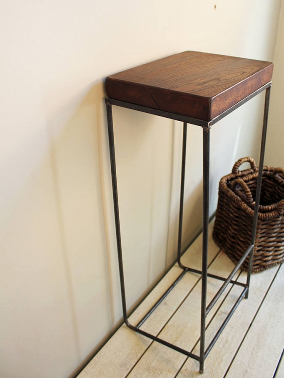 Industrial Oak Bar Stool