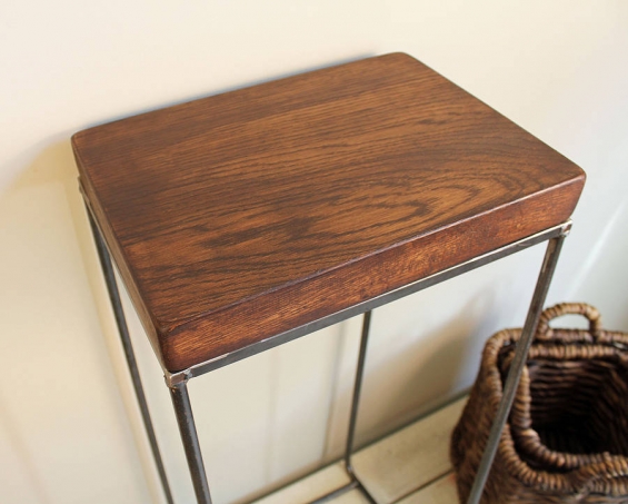 Industrial Oak Bar Stool