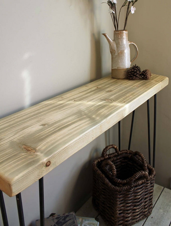 Industrial Style Console Table (Natural)