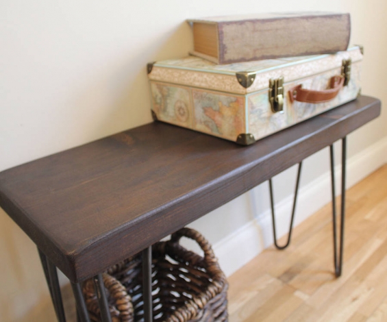 Industrial Wood And Steel Bench