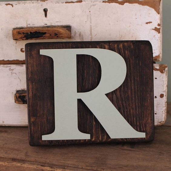 Reclaimed Wooden Block Letters