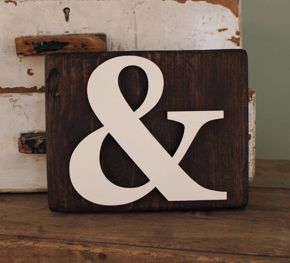 Reclaimed Wooden Block Letters