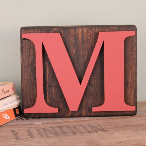 Reclaimed Wooden Block Letters
