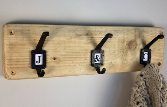 Reclaimed Wood Hook Board (Natural)