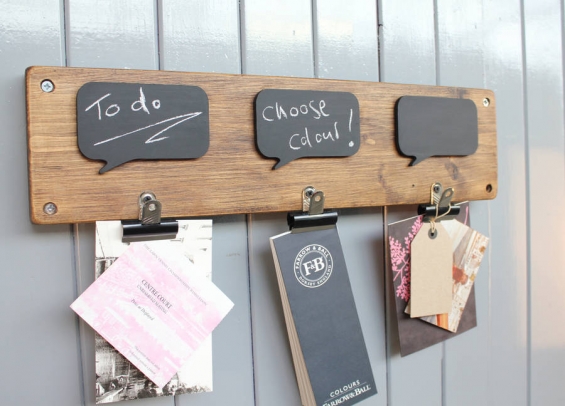  Reclaimed Wood Chalkboard Noticeboard